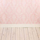 子供ピンクの壁パターン背景写真布ホワイト/クリームフローリング