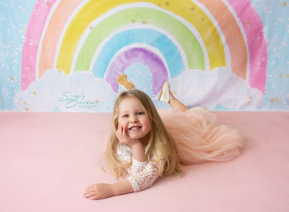 Kate 写真のための虹の雲の子供の背景