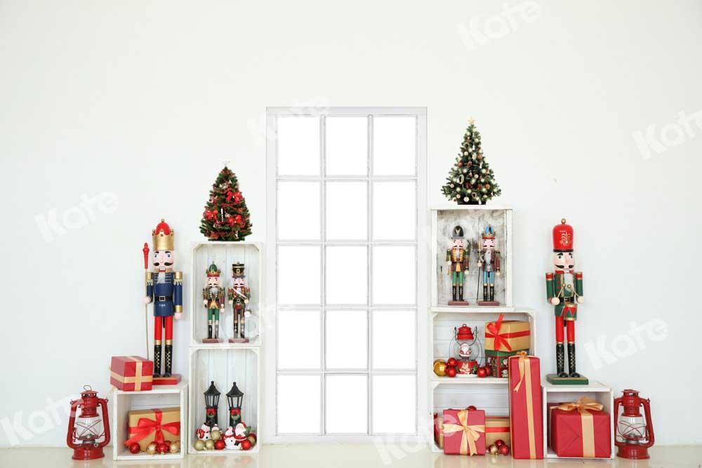 kateクリスマスギフト棚の背景ドア