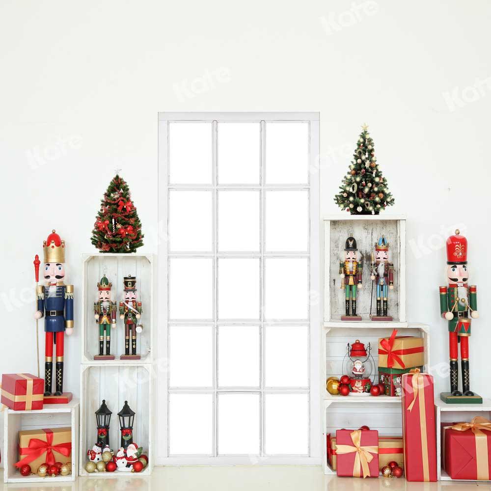 kateクリスマスギフト棚の背景ドア