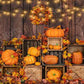 Kateハロウィーンのカボチャの背景の秋