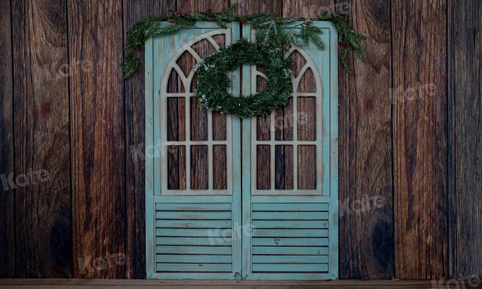 Kateクリスマス納屋のドアの背景