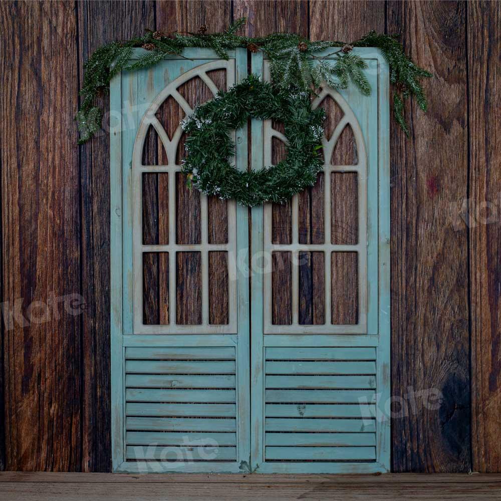 Kateクリスマス納屋のドアの背景