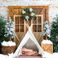kateクリスマスの雪の背景冬のテント