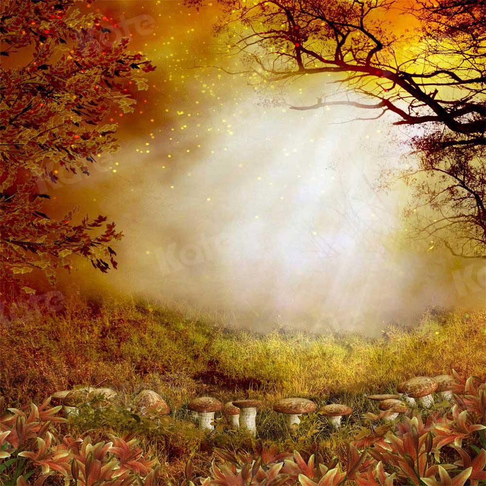 kate秋の森の背景写真撮影に不思議