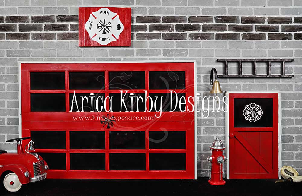 kate消防署の背景消防レンガ