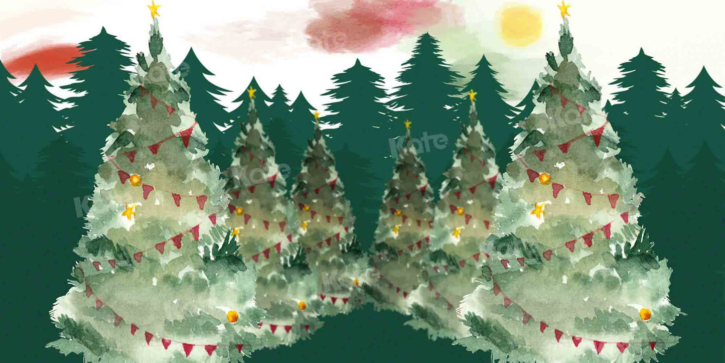 写真撮影のためにのkateクリスマスの森の背景