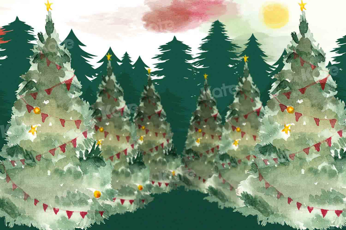 写真撮影のためにのkateクリスマスの森の背景
