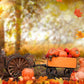 写真撮影のためのkateつのハロウィーンの秋の背景カボチャ車