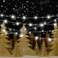 kateクリスマスツリーの背景冬の雪の夜