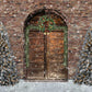 kateクリスマスツリーの背景写真撮影のためのレトロな雪の冬